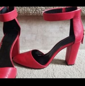Beautiful Red ankle strap heels